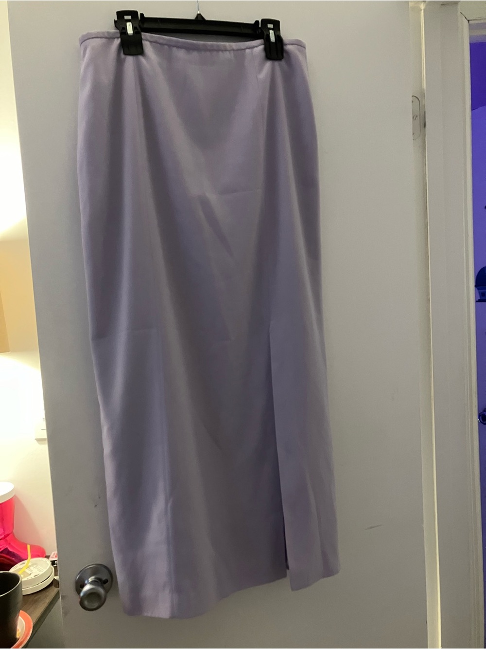 Purple skirt with slit
